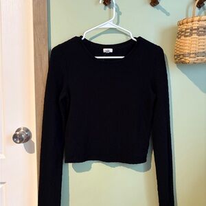 NWOT aerie black cropped top